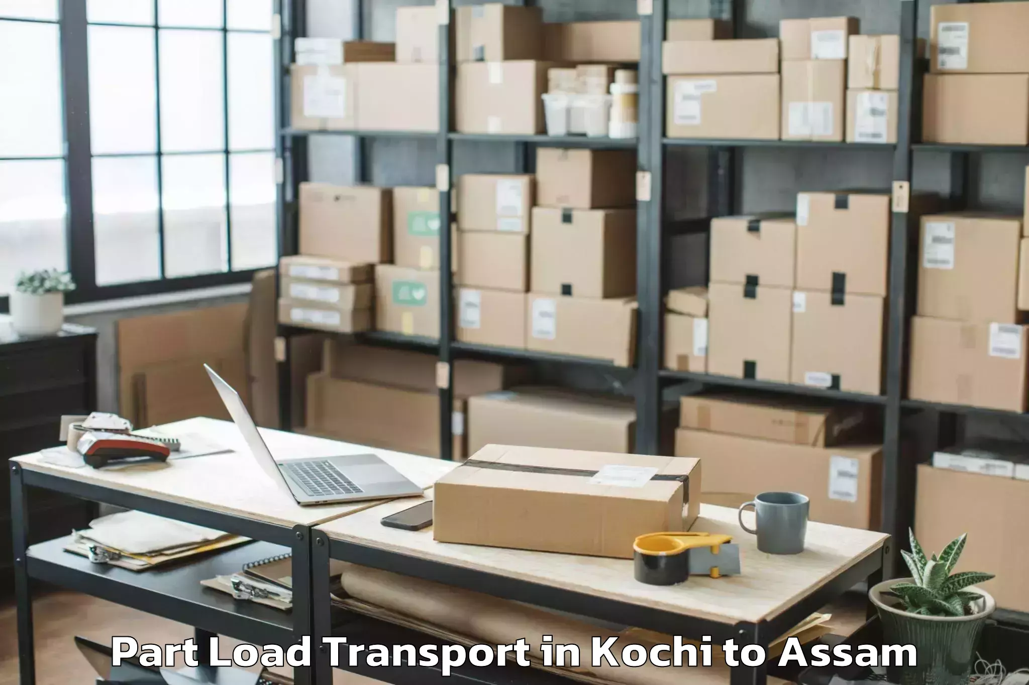 Top Kochi to Baganpara Part Load Transport Available